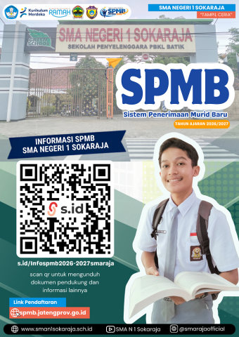 INFORMASI SPMB SMA NEGERI 1 SOKARAJA TAHUN AJARAN 2026/2027
